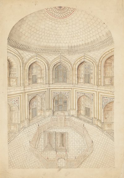 Interieur van het Taj Mahal Mausoleum, begin 19e eeuw door Unbekannt