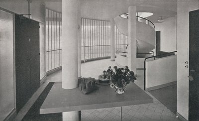 Interieur van de Villa in Poissy, 1933 door Unbekannt