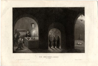 Interieur van het Heilige Graf in het Kiev-klooster van de Grotten, 1850 door Unbekannt