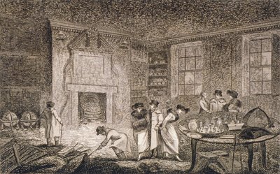 Interieur van de panden van Nathaniel Bentley, Leadenhall Street, City of London, 1804 door Unbekannt