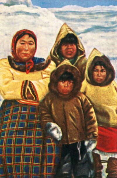 Inuit mensen uit Labrador, noordelijk Canada, ca. 1928 door Unbekannt