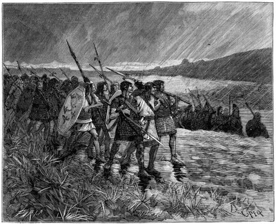 Invasie van de Alans of Visigoten, Gallië, begin 5e eeuw 1882-1884 door Unbekannt