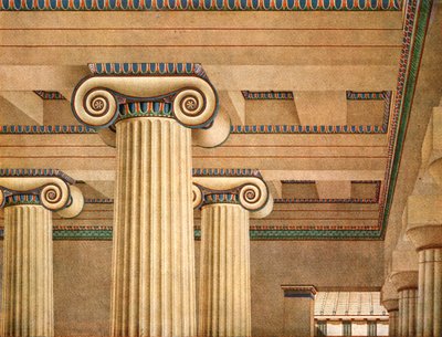 Ionische Hal op de Akropolis in Athene, Griekenland, 1928 door Unbekannt