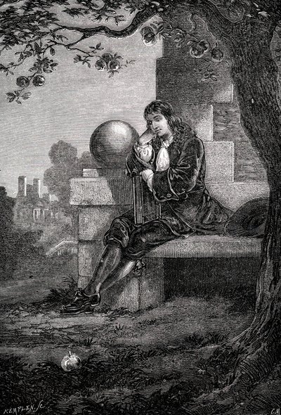 Isaac Newton, Engelse wetenschapper en wiskundige, 17e eeuw c1880 door Unbekannt