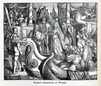 Isabels ontvangst in Worms, 1882 door Unbekannt