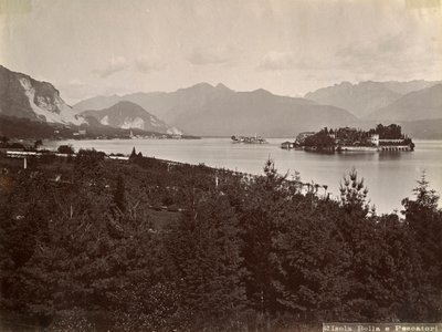 Isola dei Pescatori Eiland van de Vissers, Lago Maggiore, Italië, 1890 door Unbekannt