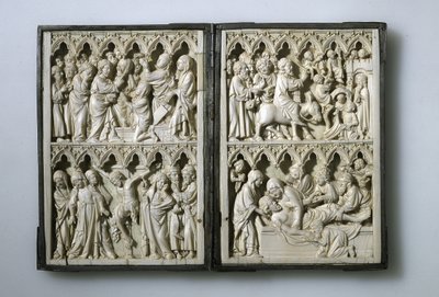 Ivoren diptiek met scènes uit het Leven van Christus Eigendom van Koningin Jadwiga van Polen, 14e eeuw door Unbekannt