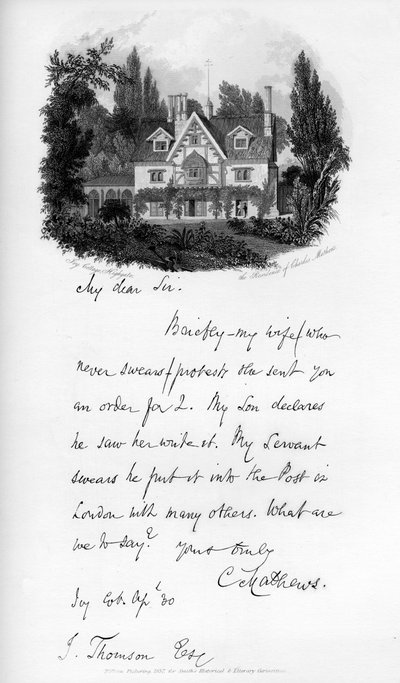 Ivy Cottage, Highgate, residentie van Charles Mathews, begin 19e eeuw, 1840 door Unbekannt