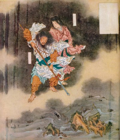 Izanagi en Izanami die Japan baren, ca. 1870, 1925 door Unbekannt