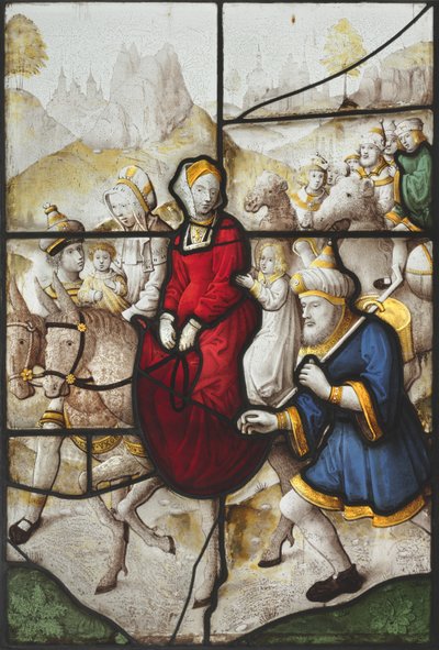 Jacob Keert Terug naar Kanaän met Rachel en Lea Achtervolgd door Laban, ca. 1525 door Unbekannt