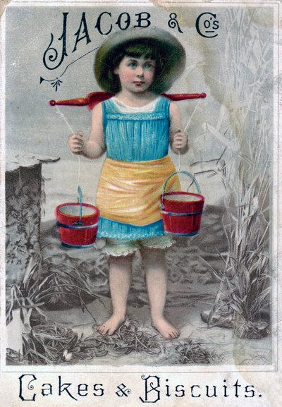 Jacob en Cos. Cakes & Biscuits, ca. 1900s-ca. 1920s. Reclame ansichtkaart door Unbekannt