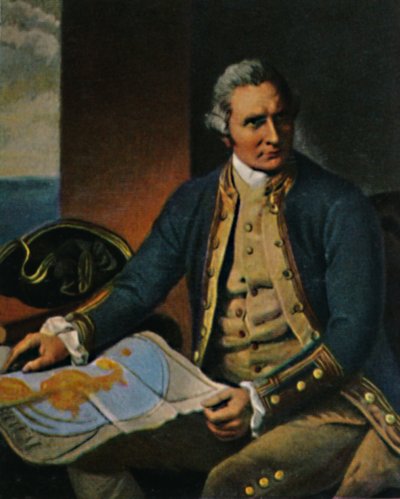 James Cook 1728-1779 - Gravure naar het schilderij van Dance, 1934 door Unbekannt