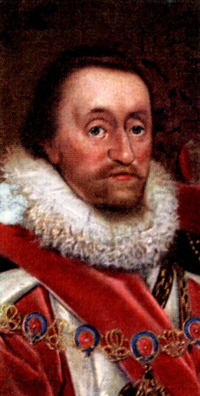James VI van Schotland, James I van Engeland en Ierland door Unbekannt