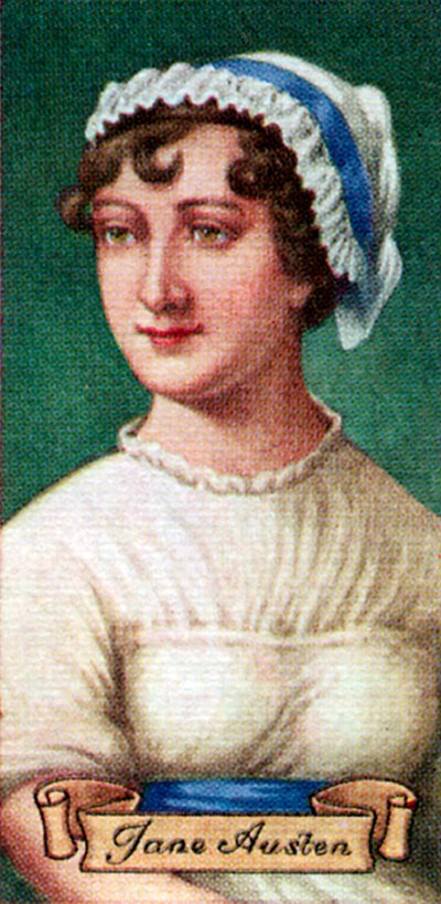 Jane Austen, uit een serie sigarettenkaartjes, 1935 door Unbekannt