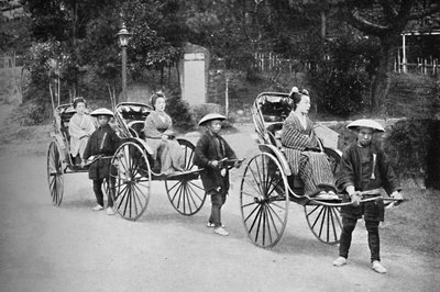 Japanse dames in riksja