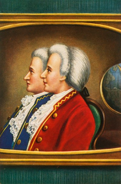Jaques Etienne Montgolfier en Joseph Michael Montgolfier, 1933 door Unbekannt