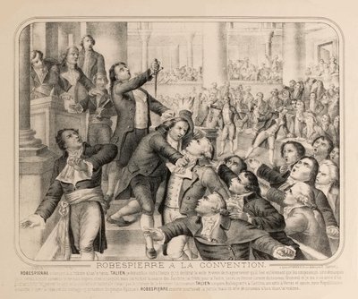 Jean-Lambert Tallien op de tribune van de Nationale Conventie op de 9e Thermidor..., 1794 door Unbekannt