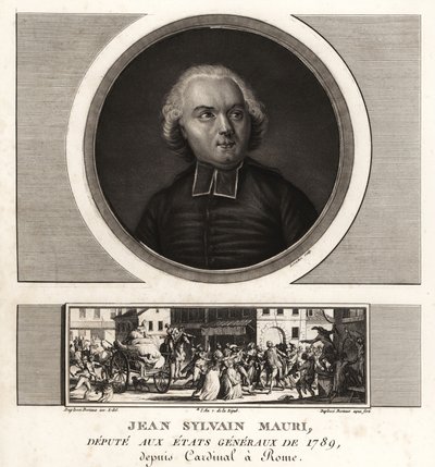 Jean-Sylvain Mauri of Jean-Sifrein Maury (1746-1817), Franse kardinaal, aartsbisschop en bisschop van Montefiascone door Unbekannt