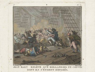 Jean Bart in de Slag bij Texel op 29 juni 1694, 1789 door Unbekannt
