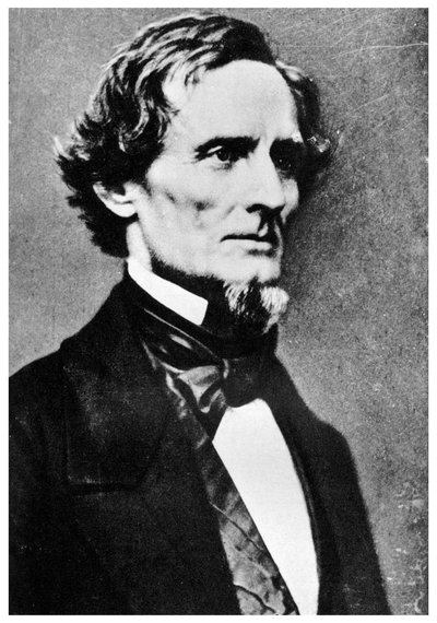 Jefferson Davis, president van de Geconfedereerde Staten van Amerika, ca. 1855-1865 1955 door Unbekannt