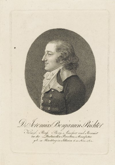 Jeremias Benjamin Richter 1762-1807, c. 1800 door Unbekannt