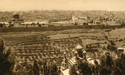 Jeruzalem vanaf de Olijfberg door Unbekannt