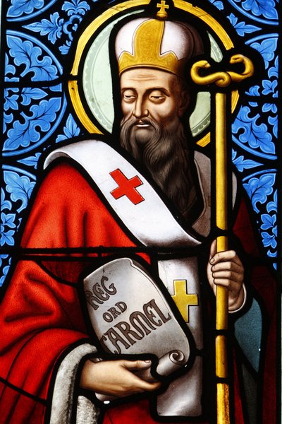 Jeruzalem patriarch Sint Albert glas-in-lood in Pont L