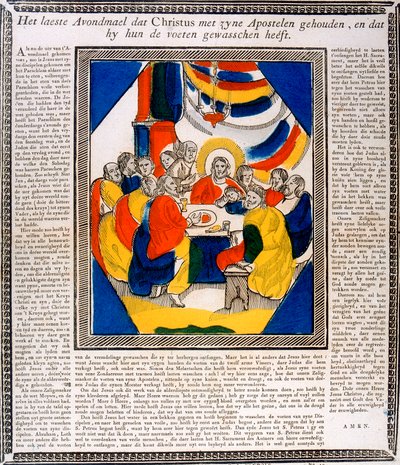 Jezus en zijn Discipelen bij het Laatste Avondmaal door Unbekannt