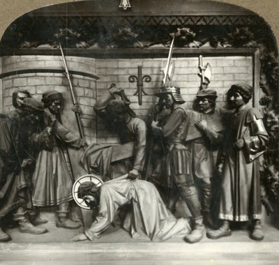 Jezus valt voor de tweede keer onder het gewicht van het kruis, ca. 1920s door Unbekannt