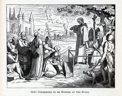 Joden veroordeeld tot de brandstapel, 1882 door Unbekannt