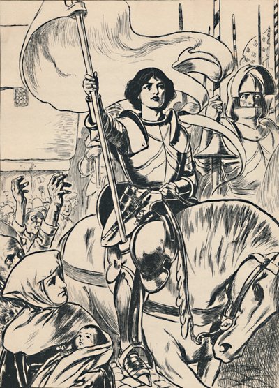 Joan aan het Hoofd van het Leger, ca. 1907 door Unbekannt
