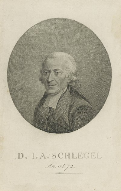 Johann Adolf Schlegel 1721-1793, ca. 1800 door Unbekannt