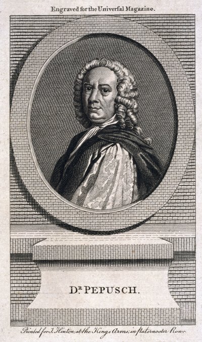 Johann Christoph Pepusch, Duitse componist en muziektheoreticus, ca. 1725 door Unbekannt