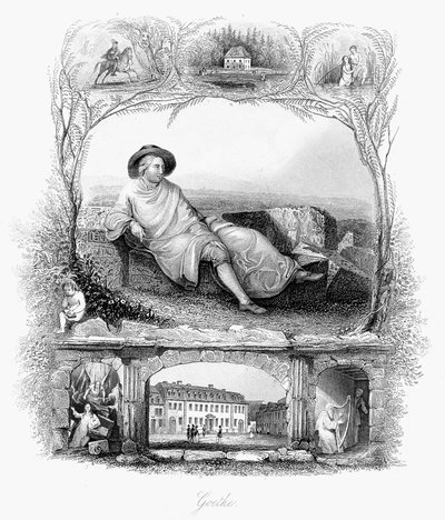 Johann Wolfgang von Goethe, Duitse dichter, dramaturg en wetenschapper, ca. 1860 door Unbekannt