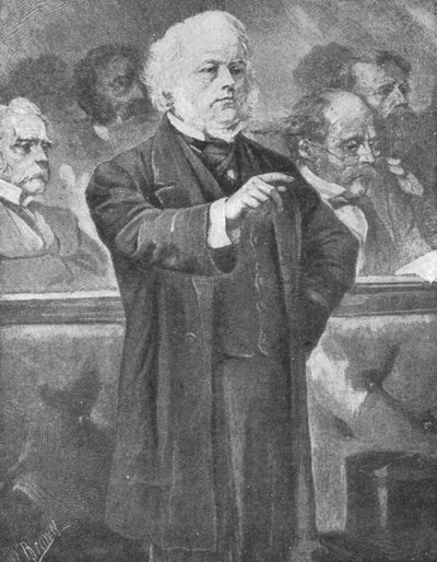 John Bright spreekt in het Lagerhuis door Unbekannt