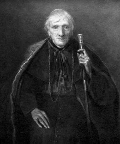 John Henry Newman op hoge leeftijd, Britse geleerde en theoloog, ca. 1885 door Unbekannt