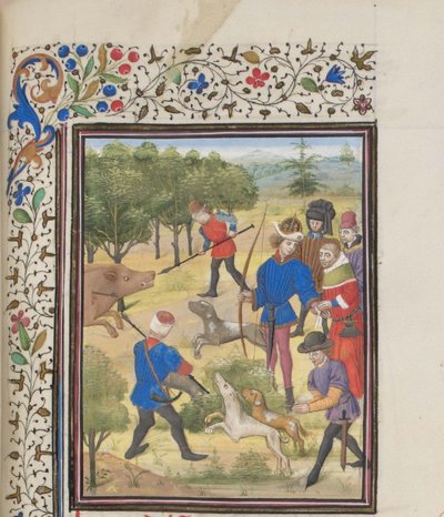 Johannes II Comnenus, Byzantijnse keizer op de jacht. Miniatuur uit de Historia door Willem van Tyrus, 1460s door Unbekannt