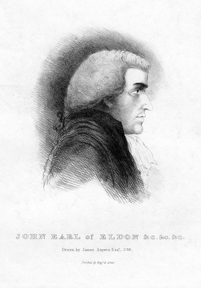 John Scott 1751-1838, 1e graaf van Eldon, Lord High Chancellor van Groot-Brittannië, 19e eeuw door Unbekannt
