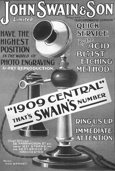 John Swain & Son Limited advertentie, 1907 door Unbekannt