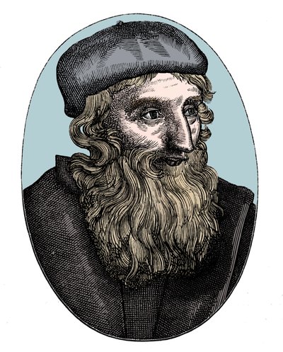 John Wycliffe, 14e-eeuwse Engelse religieuze hervormer, 16e eeuw door Unbekannt