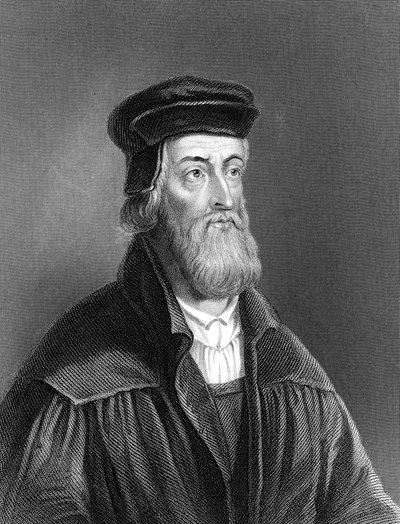 John Wycliffe, 14e-eeuwse Engelse religieuze hervormer, 1882 door Unbekannt