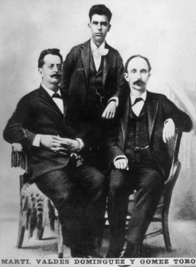 Jose Marti, Fermin Valdes Dominguez en Gomez Toro, Key West, Florida, VS, 1894 door Unbekannt