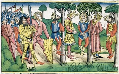 Jozua 10:16-27: de executie van de vijf koningen door Unbekannt