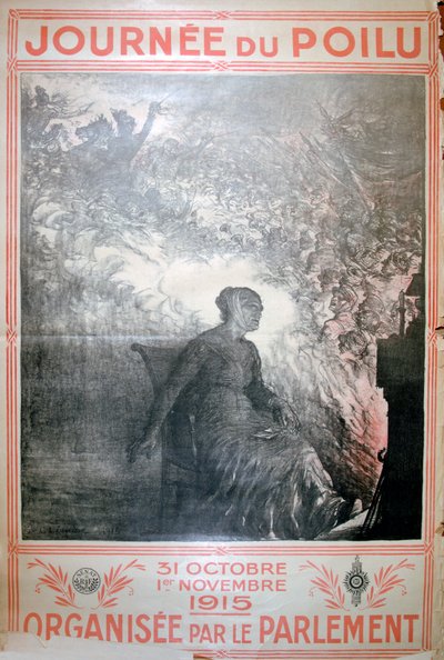 Journée du Poilu, 31 oktober-1 november 1915, Franse Eerste Wereldoorlog poster door Unbekannt