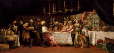 Judith feest met Holofernes, 16e eeuw door Unbekannt