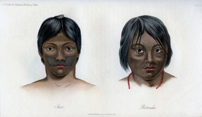 Juri en Botocudos, van de Brasilio-Guarani natie, 1848 door Unbekannt