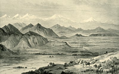 Kabul, Uitzicht naar het Noorden vanaf de Heuvel boven het Britse Kamp bij Beni Hissar door Unbekannt