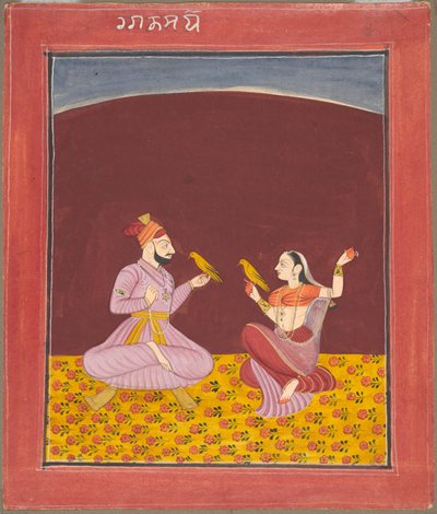 Kamod Raga van de Dipak Raga Familie, pagina uit een Ragamala Serie door Unbekannt