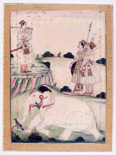Kanada Ragini, Ragamala Album, School van Rajasthan, 19e eeuw door Unbekannt