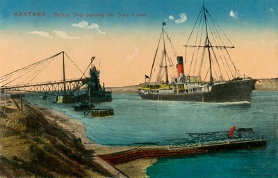 Kantara - Brits schip dat het Suezkanaal passeert, ca. 1918-ca. 1939 door Unbekannt